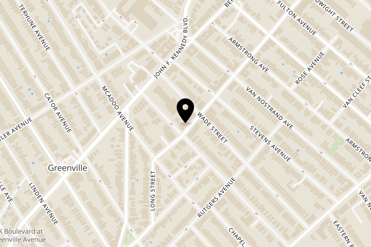 Map showing the location of El Sabor Del Cafe Restaurante on 31 Martin Luther King Dr in Jersey City
